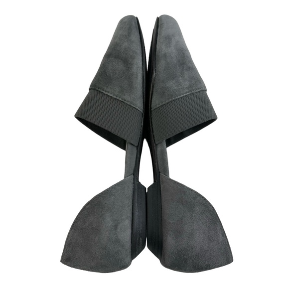 Eileen Fisher Flute D'osay Grey Suede Pointed Toe Flat Shoes Size 5.5 - Picture 5 of 16